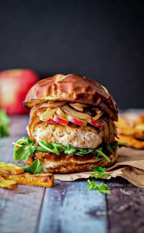 Sweet Potato and Turkey Burger with Maple Glaze