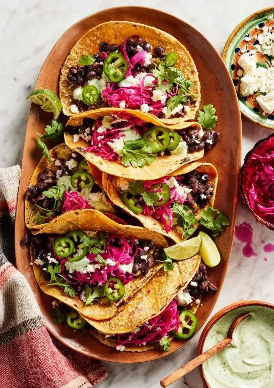 Tamarind Flavored Black Bean Tacos