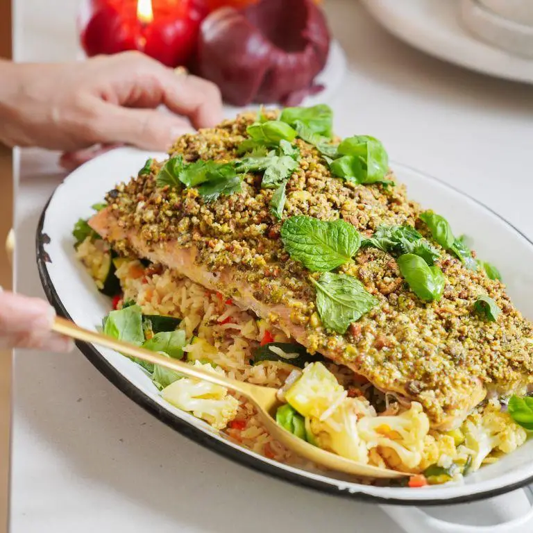 Teleflora Inspired Herb Crusted Salmon