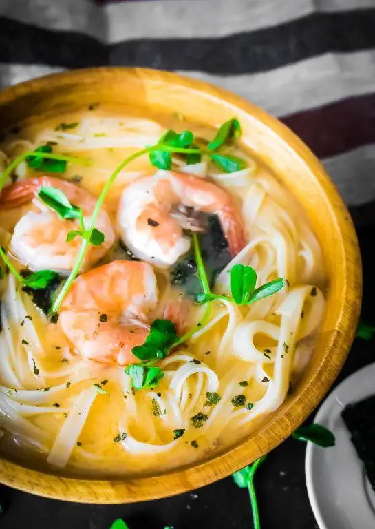 Tom Yum Noodle Soup with Shrimp