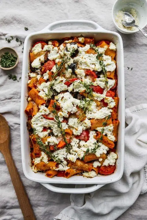 Tomato and Eggplant Pasta Bake