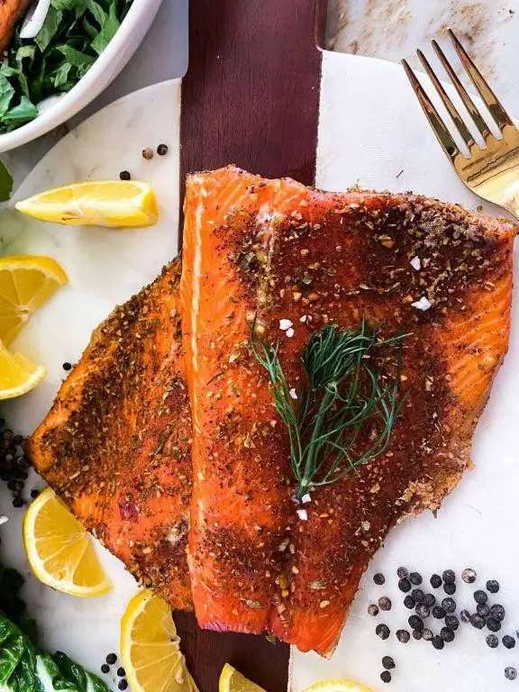 Traeger Smoked Trout with Herbs and Garlic