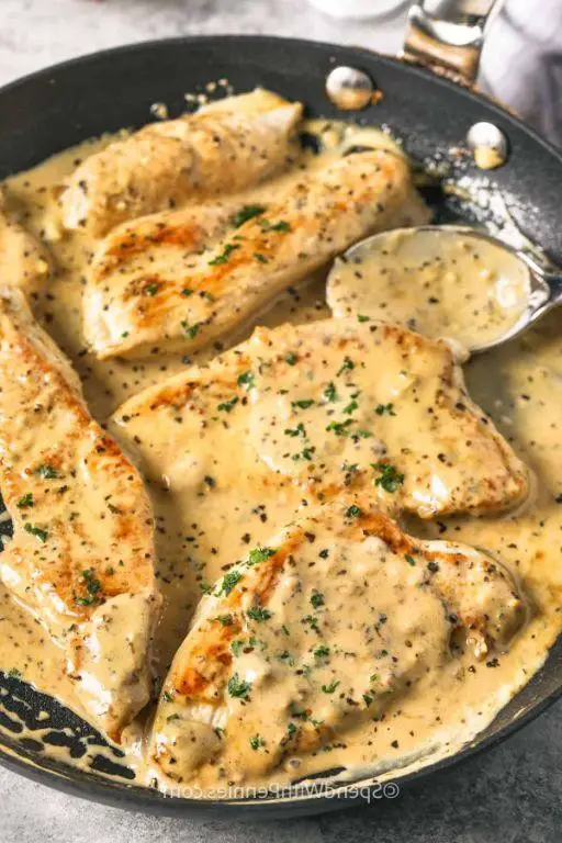 Turkey Cutlets with Creamy Dijon Sauce
