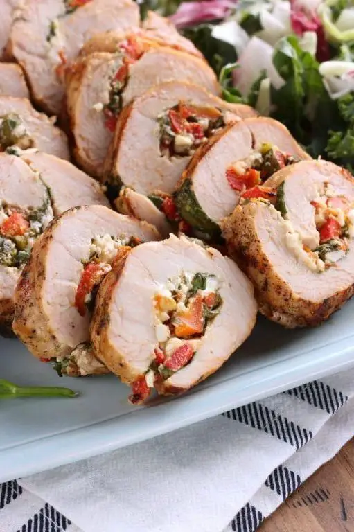Turkey Cutlets with Spinach and Feta