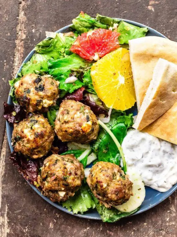 Turkey Spinach and Feta Meatballs