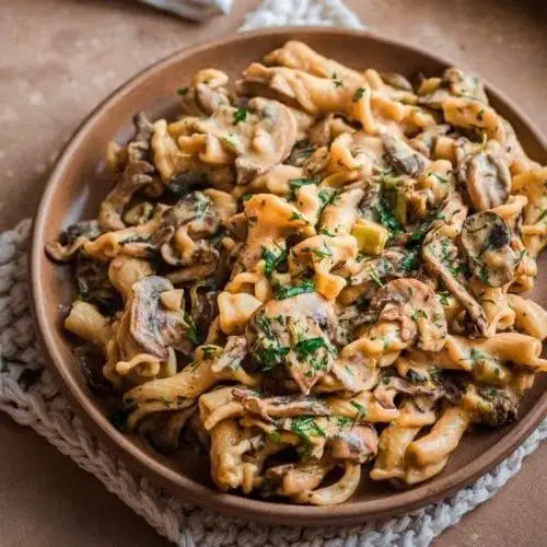 Vegan Mushroom Stroganoff