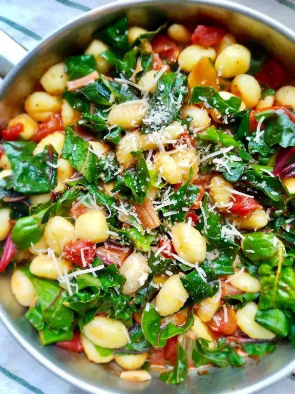 Vegan Swiss Chard and Tomato Bake