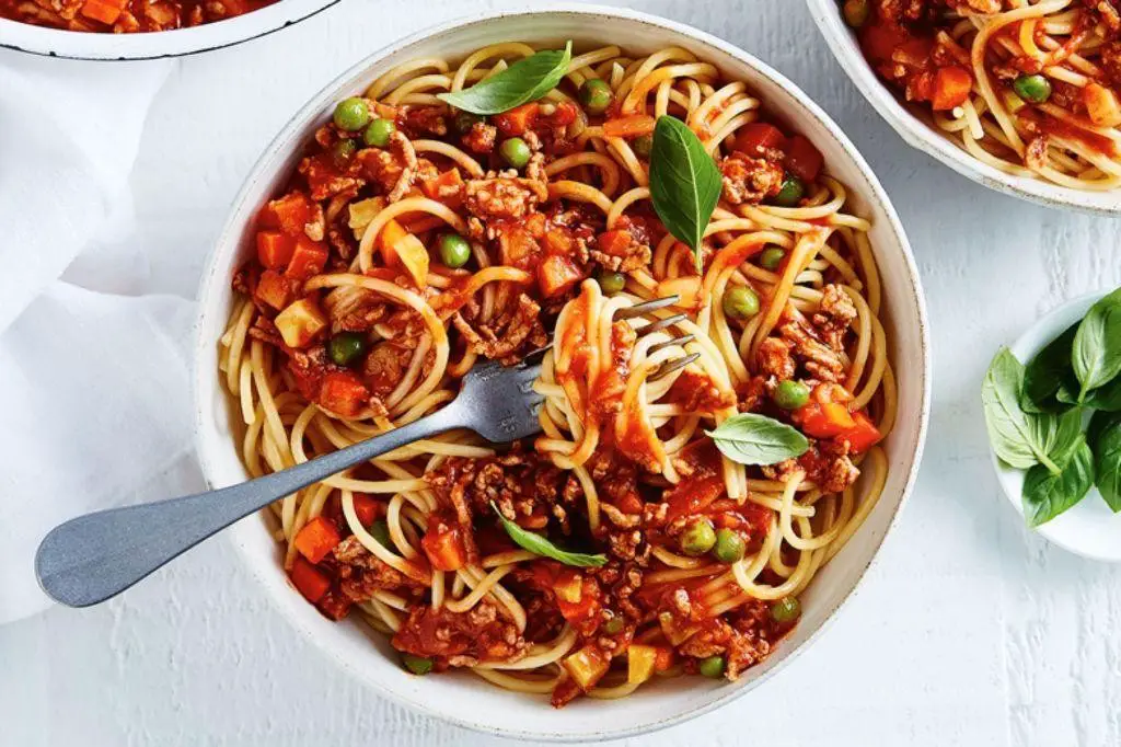 Vegetable Loaded Spaghetti