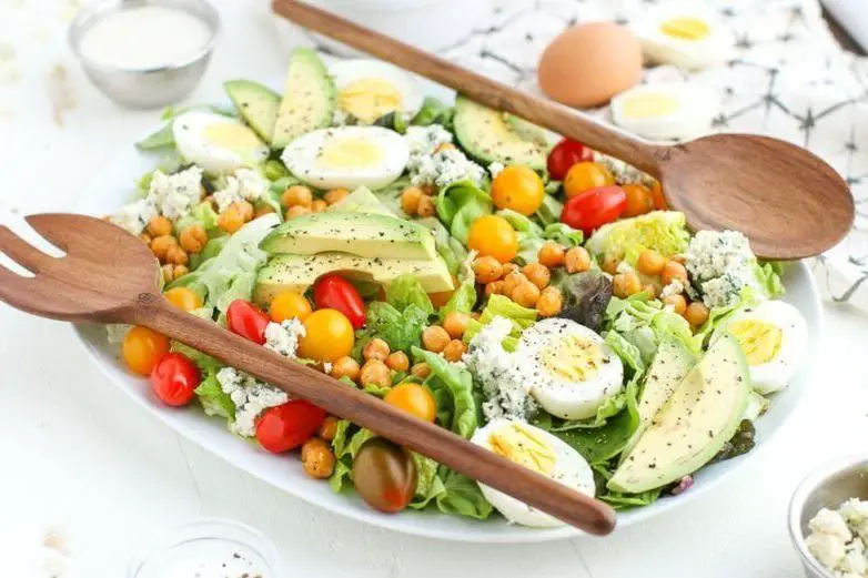 Vegetarian Cobb Salad with Hard-Boiled Eggs