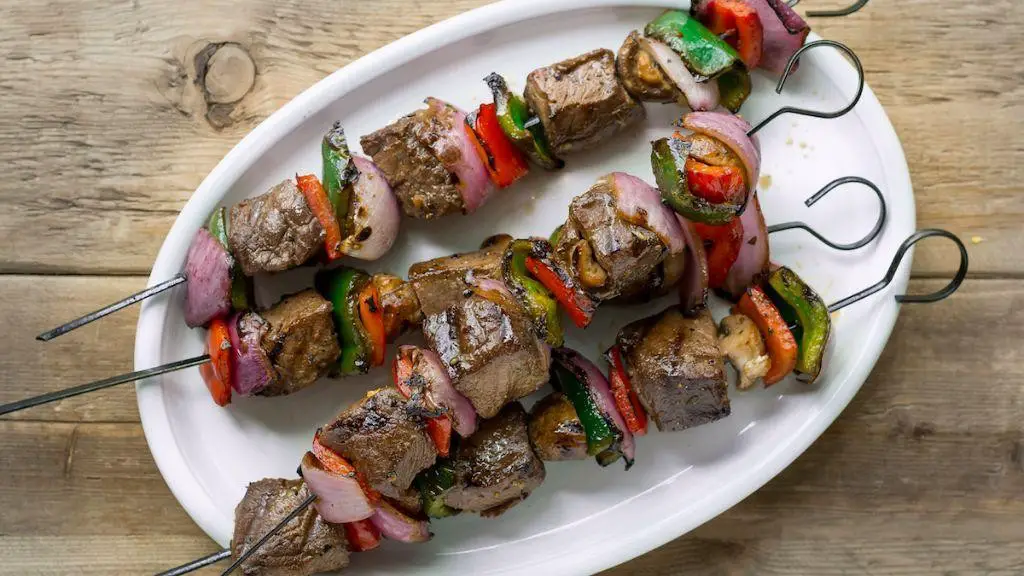 Venison Backstrap Kebabs with Peppers and Onions