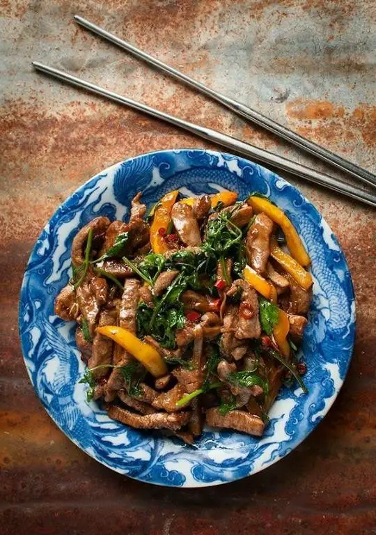 Venison Backstrap Stir-Fry with Asian Vegetables