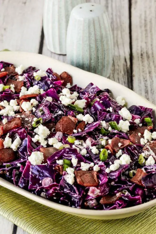 Warm Red Cabbage Salad with Bacon and Blue Cheese