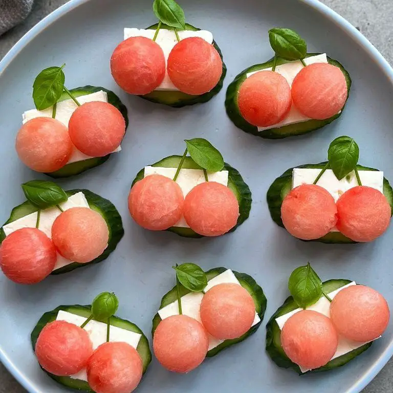 Watermelon Ball and Feta Cheese Appetizer