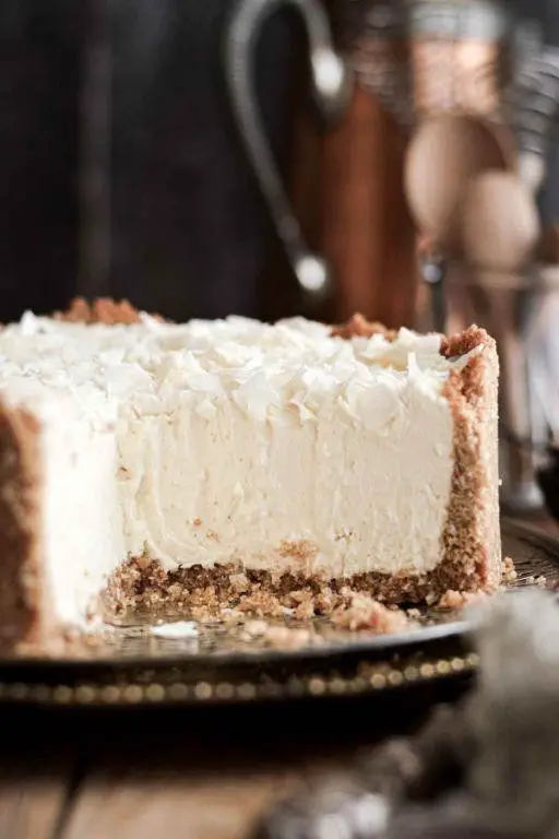 White Chocolate Coconut Cheesecake