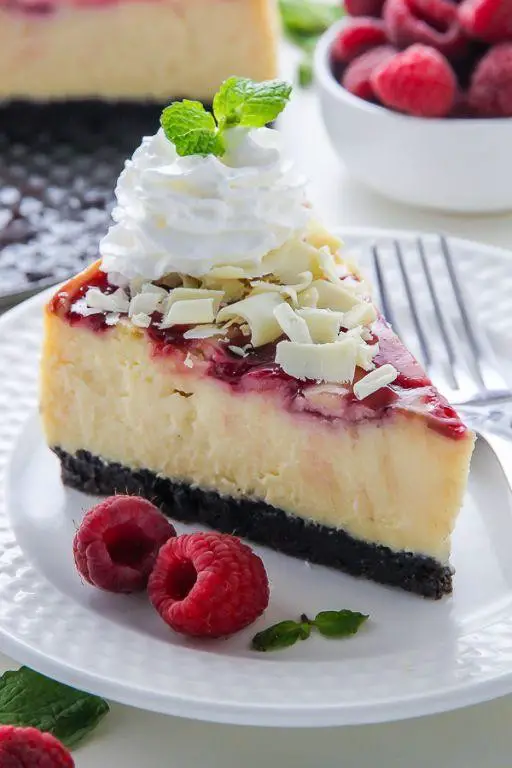 White Chocolate Raspberry Cheesecake