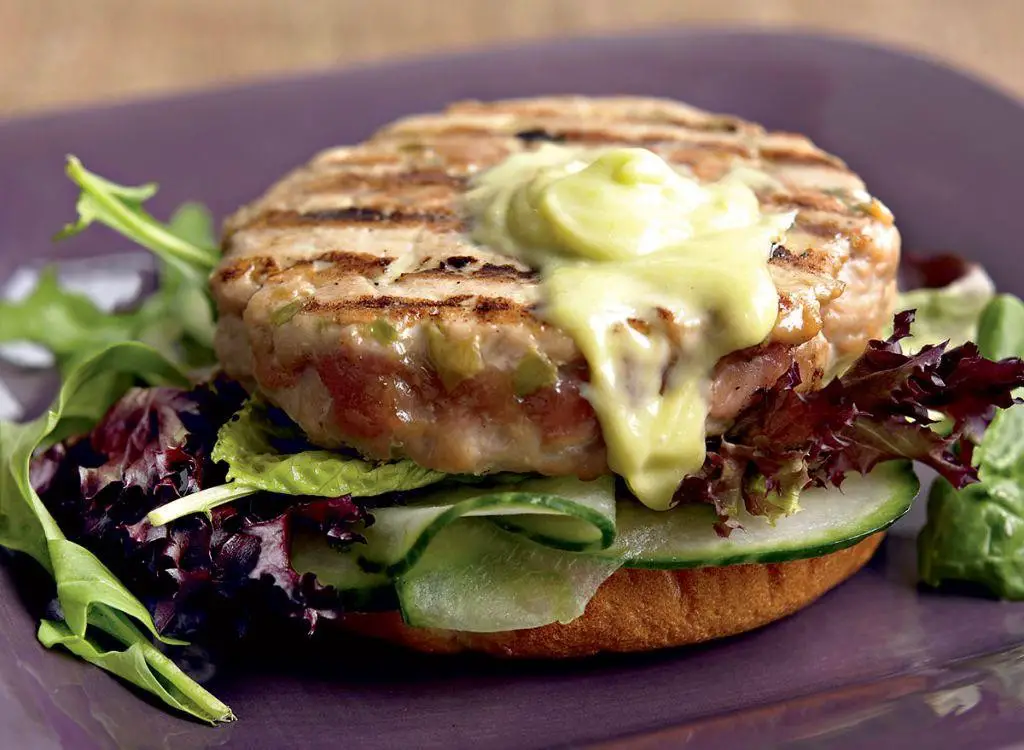 Yellowtail Burgers with Wasabi Mayo