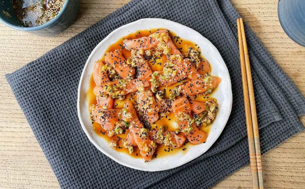 Yellowtail Sashimi with Soy Ginger Dressing