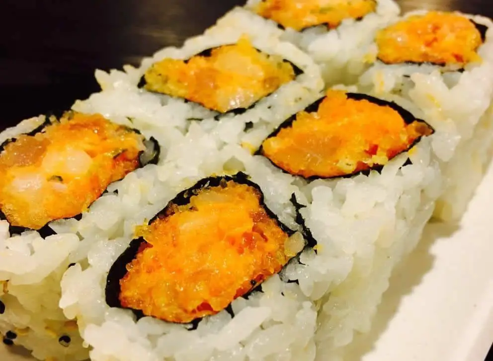 Yellowtail Sushi Rolls with Spicy Mayo