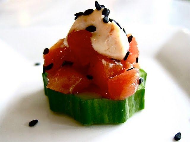 Yellowtail Tartare with Cucumber and Chili